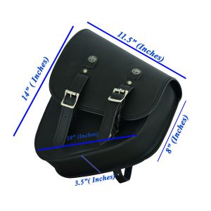 Black Motorcycle Saddle Bag